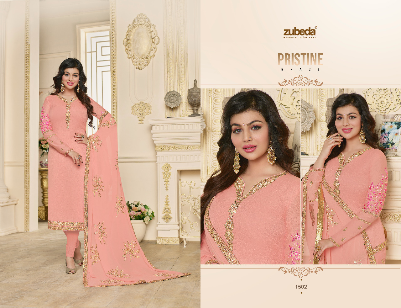 Rubab By Zubeda 1501 To 1505 Series Beautiful Suits Collection Stylish Fancy Colorful Party Wear & Occasional Wear Georgette Embroidered Dresses At Wholesale Price