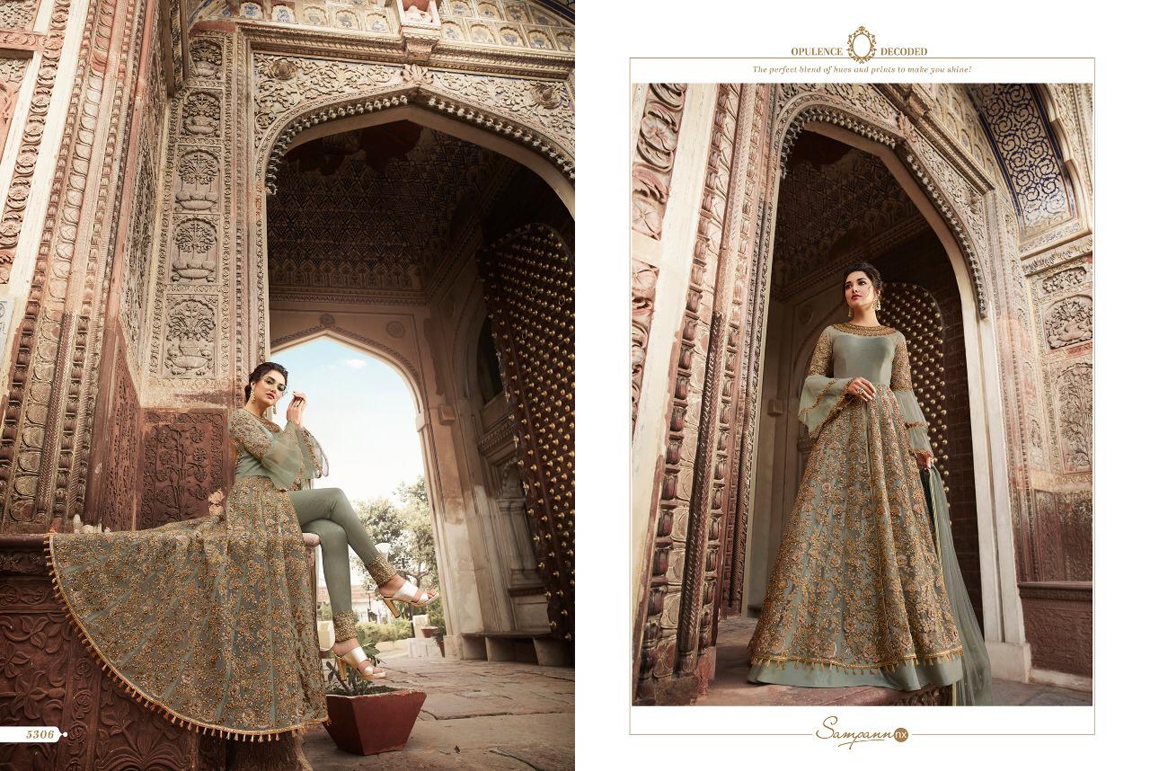 Saga By Sampann Nx 5301 To 5308 Series Anarkali Designer Beautiful Suits Colorful Stylish Fancy Casual Wear & Ethnic Wear Net/tafeta Dresses At Wholesale Price