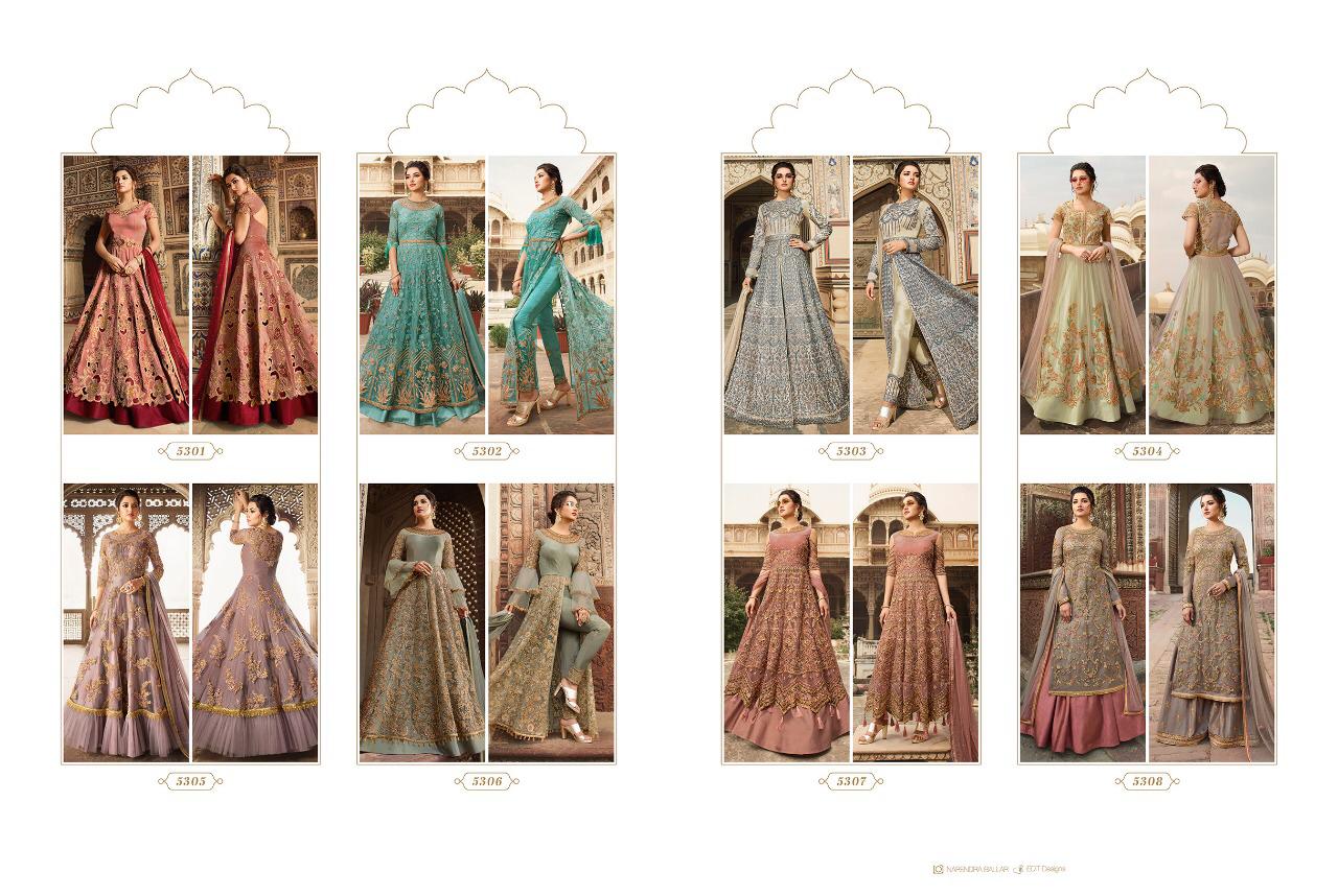 Saga By Sampann Nx 5301 To 5308 Series Anarkali Designer Beautiful Suits Colorful Stylish Fancy Casual Wear & Ethnic Wear Net/tafeta Dresses At Wholesale Price