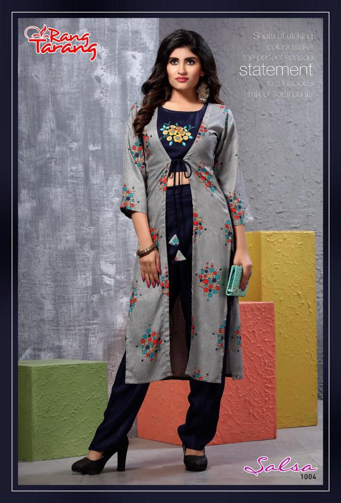 Salsa By Rihanna 1001 To 1010 Series Stylish Fancy Beautiful Colorful Casual Wear & Ethnic Wear Crepe Silk Kurtis/gowns At Wholesale Price