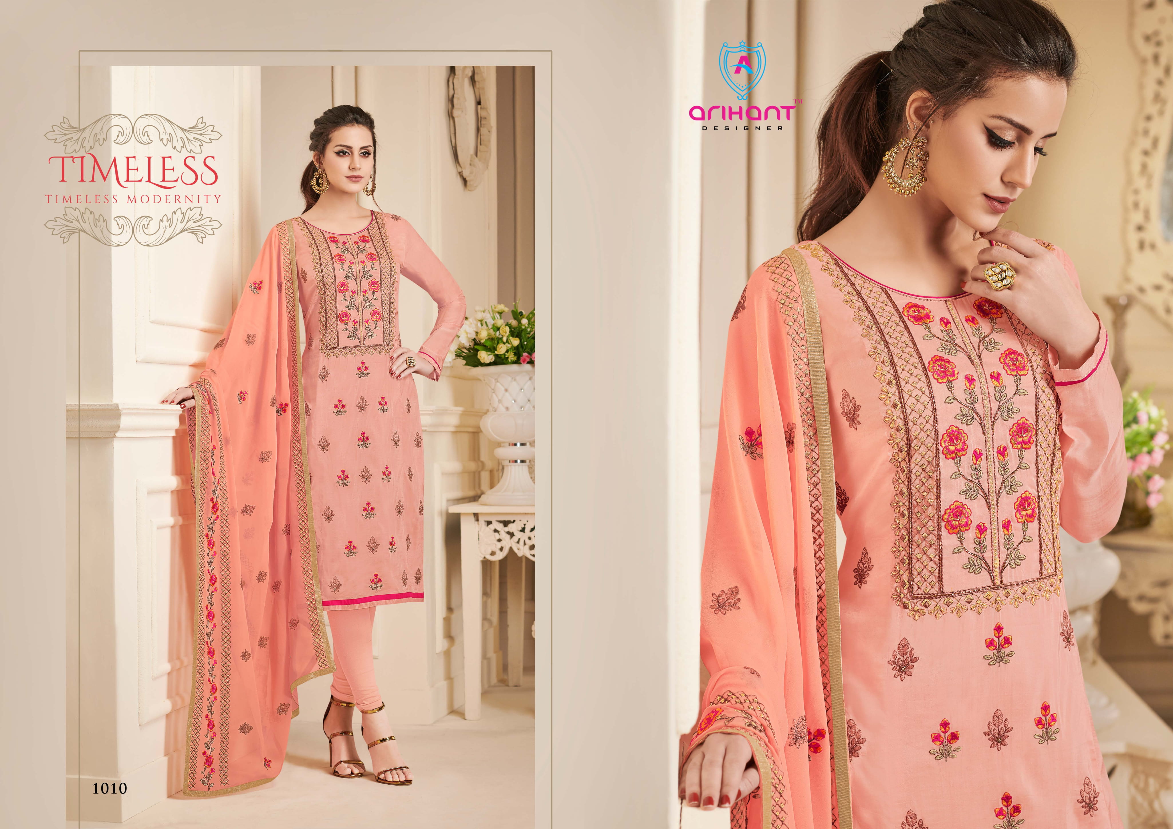 Sanaya Vol-2 By Arihant Designer 1006 To 1010 Series Indian Traditional Wear Collection Beautiful Stylish Fancy Colorful Party Wear & Occasional Wear Pure Upada Silk At Wholesale Price