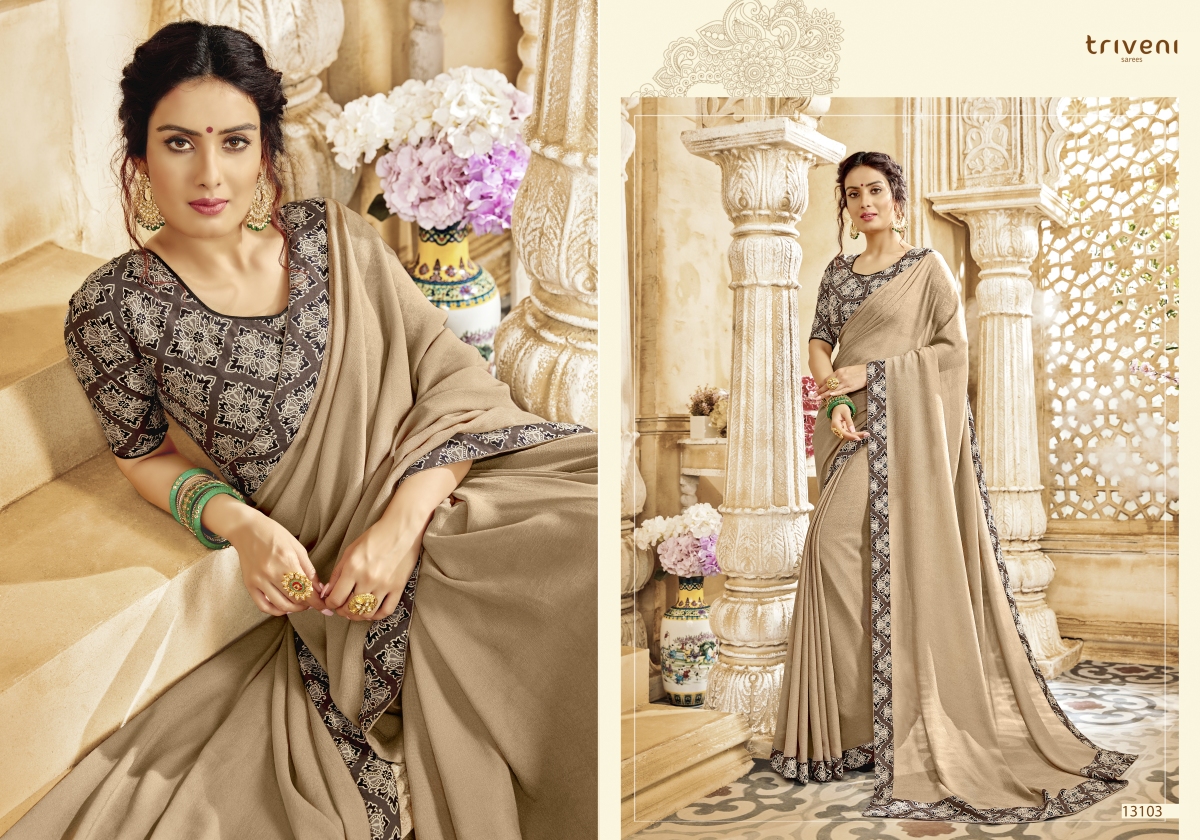 Shayna Vol-7 By Triveni 13101 To 13112 Series Designer Indian Traditional Wear Collection Beautiful Stylish Fancy Colorful Party Wear & Occasional Wear Chiffon Printed Sarees At Wholesale Price