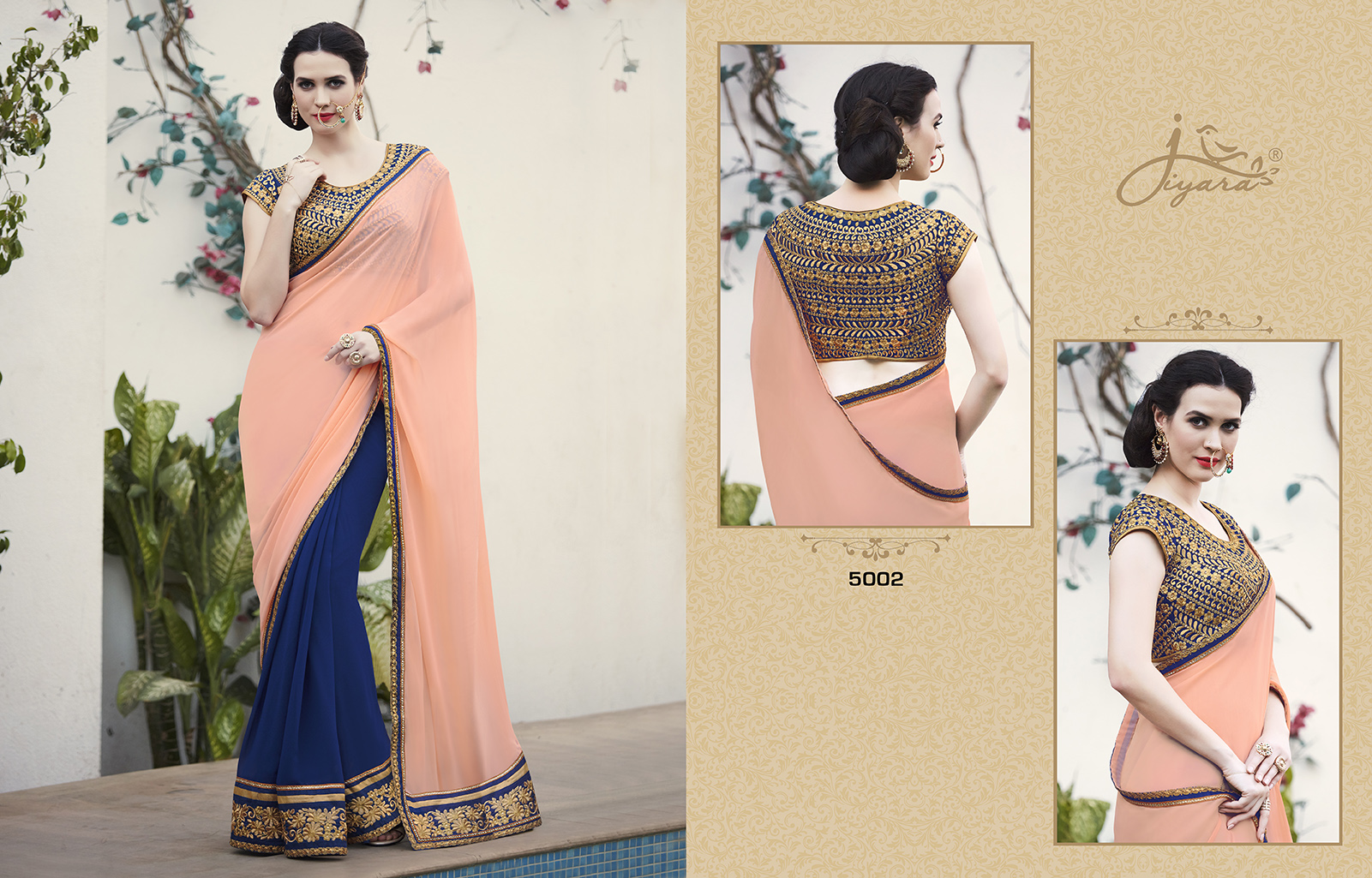 Silver Vol-1 By Gulzar 5001 To 5006 Series Designer Wedding Collection Beautiful Traditional Wear Colorful Stylish Fancy Party Wear & Occasional Wear Georgette Embroidered Sarees At Wholesale Price