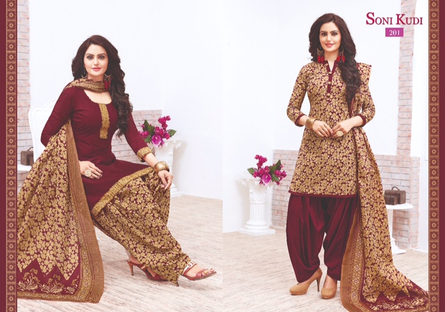 Soni Kudi Vol-2 By Navkar Fab Tex 201 To 212 Series Colorful Beautiful Printed Casual Wear Cotton Un-stitched Patiala Dresses At Wholesale Price