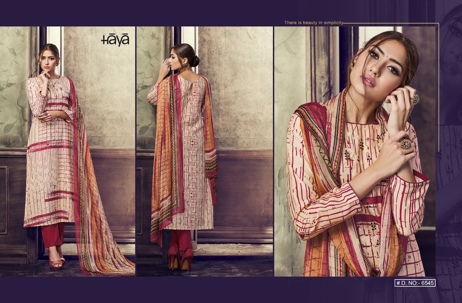 The Winds By Haya 6541 To 6549 Series Beautiful Pakistani Suits Collection Stylish Fancy Colorful Casual Wear & Ethnic Wear Pure Cotton Satin Printed Dresses At Wholesale Price