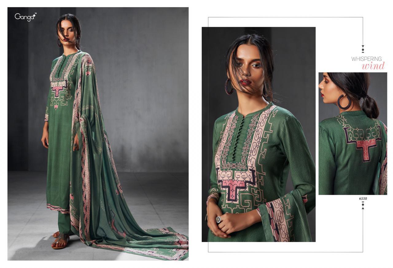 Whispering Wind By Ganga Fashion 6537 To 6545 Series Designer Suits Collection Beautiful Stylish Fancy Colorful Party Wear & Occasional Wear Silk Satin Embroidered & Printed Dresses At Wholesale Price