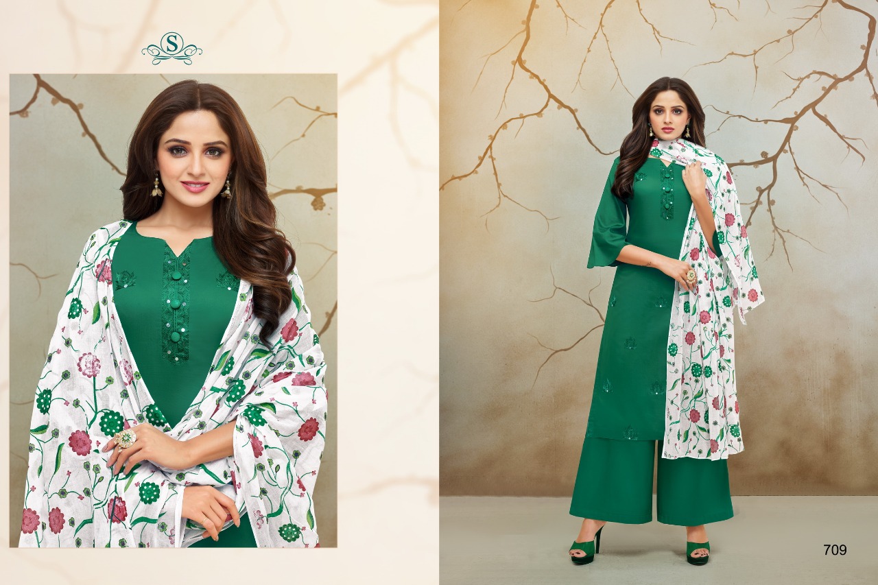 Aabida  Vol-5 By Samaira Fashion 702 To 710 Series Beautiful Stylish Fancy Colorful Casual Wear & Ethnic Wear Pure Cotton Jam Silk With Work Dresses At Wholesale Price