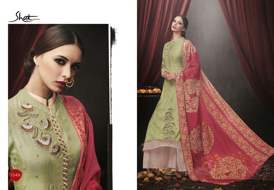 Aadhya By Shai 1541 To 1550 Series Designer Pakistani Suits Beautiful Stylish Colorful Fancy Party Wear & Occasional Wear Pure Silk Cotton Embroidered Dresses At Wholesale Price