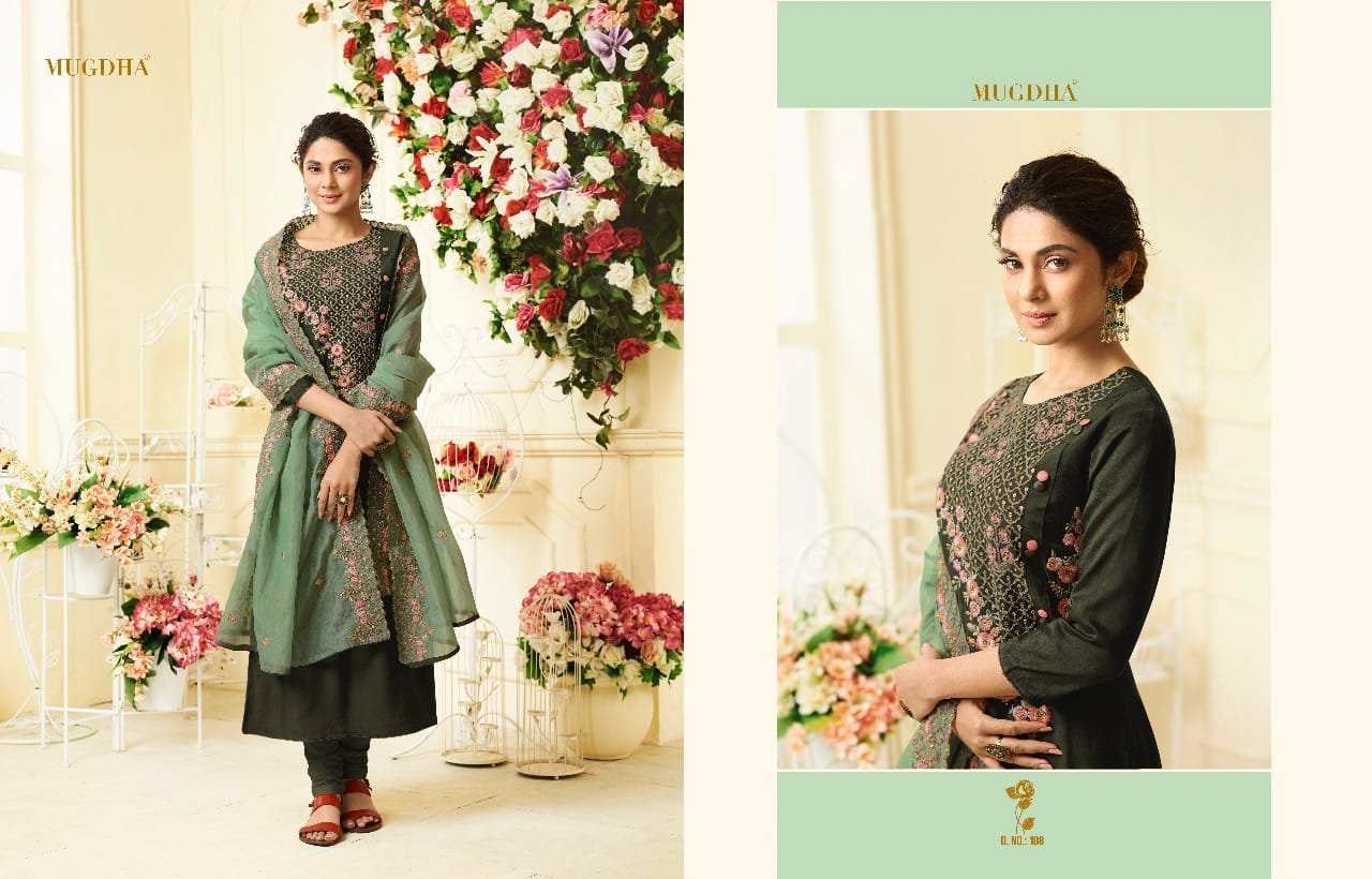 Sale Aafreen By Mugdha 108 To 115 Series Designer Suits Collection Beautiful Stylish Fancy Colorful Party Wear & Occasional Wear Muslin Silk Dresses At Wholesale Price