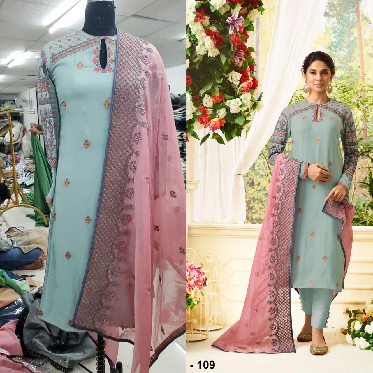 Sale Aafreen By Mugdha 108 To 115 Series Designer Suits Collection Beautiful Stylish Fancy Colorful Party Wear & Occasional Wear Muslin Silk Dresses At Wholesale Price