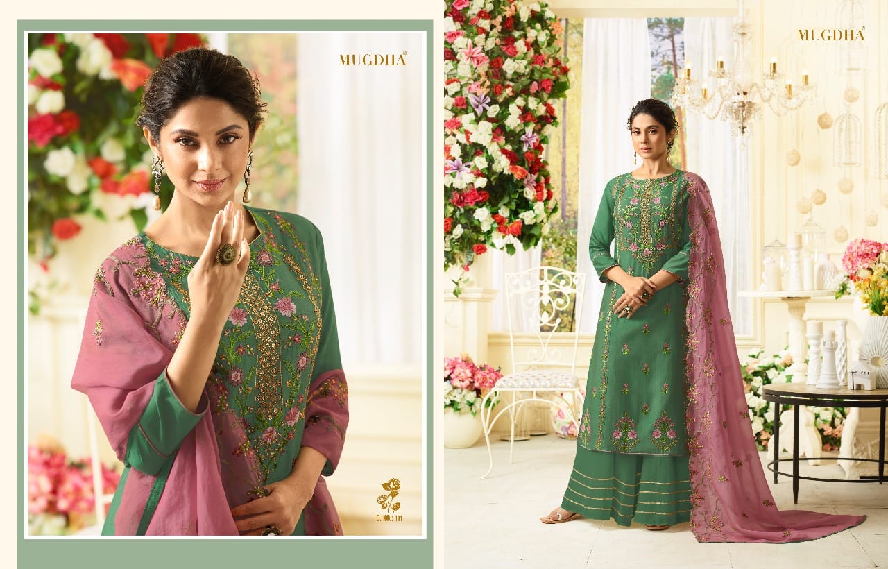 Sale Aafreen By Mugdha 108 To 115 Series Designer Suits Collection Beautiful Stylish Fancy Colorful Party Wear & Occasional Wear Muslin Silk Dresses At Wholesale Price