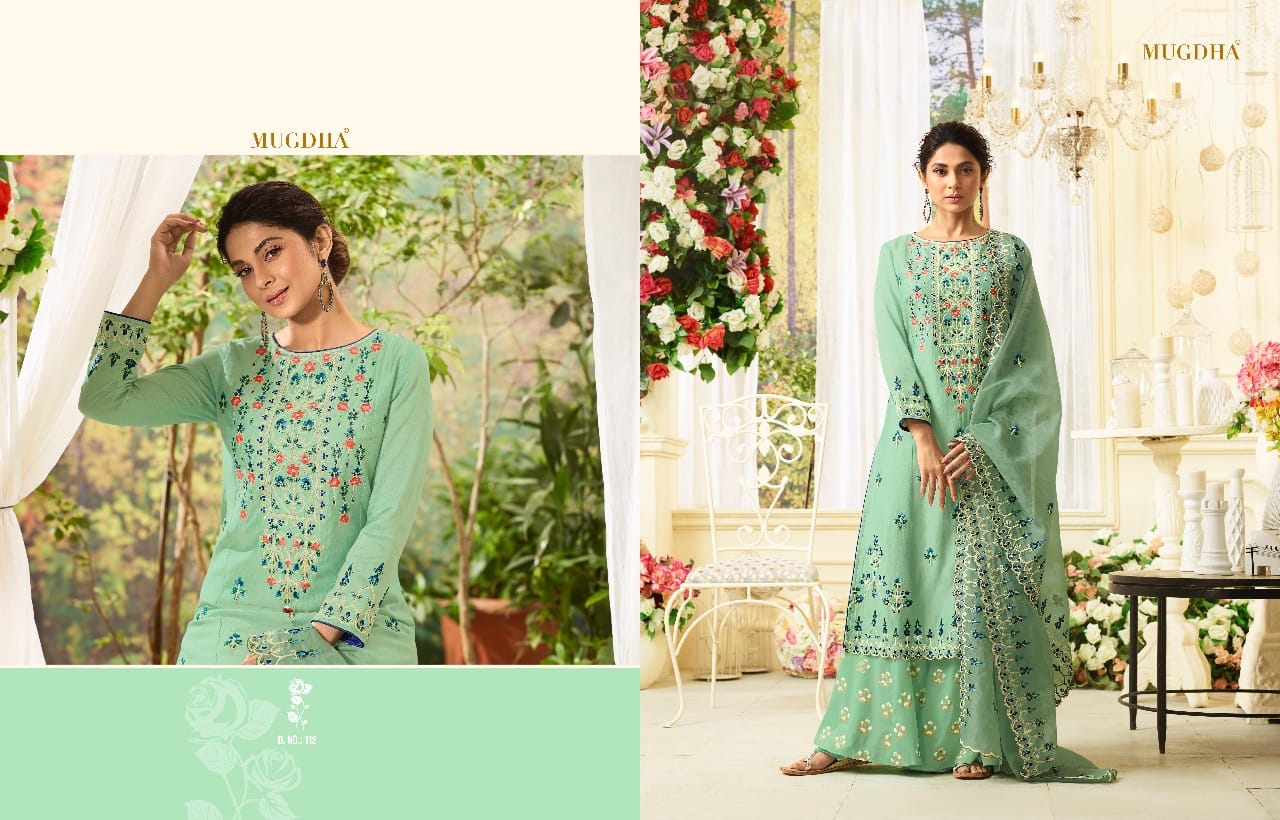 Sale Aafreen By Mugdha 108 To 115 Series Designer Suits Collection Beautiful Stylish Fancy Colorful Party Wear & Occasional Wear Muslin Silk Dresses At Wholesale Price