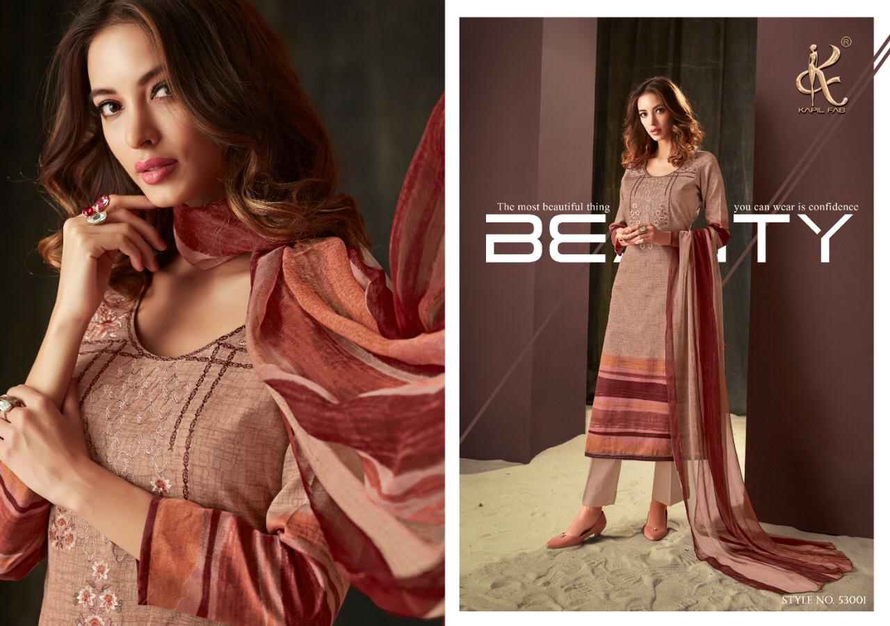 Aahana By Kapil Fab 53001 To 53010 Series Beautiful Suits Stylish Fancy Colorful Casual Wear & Ethnic Wear Collection Cotton Satin Print Embroidery Dresses At Wholesale Price
