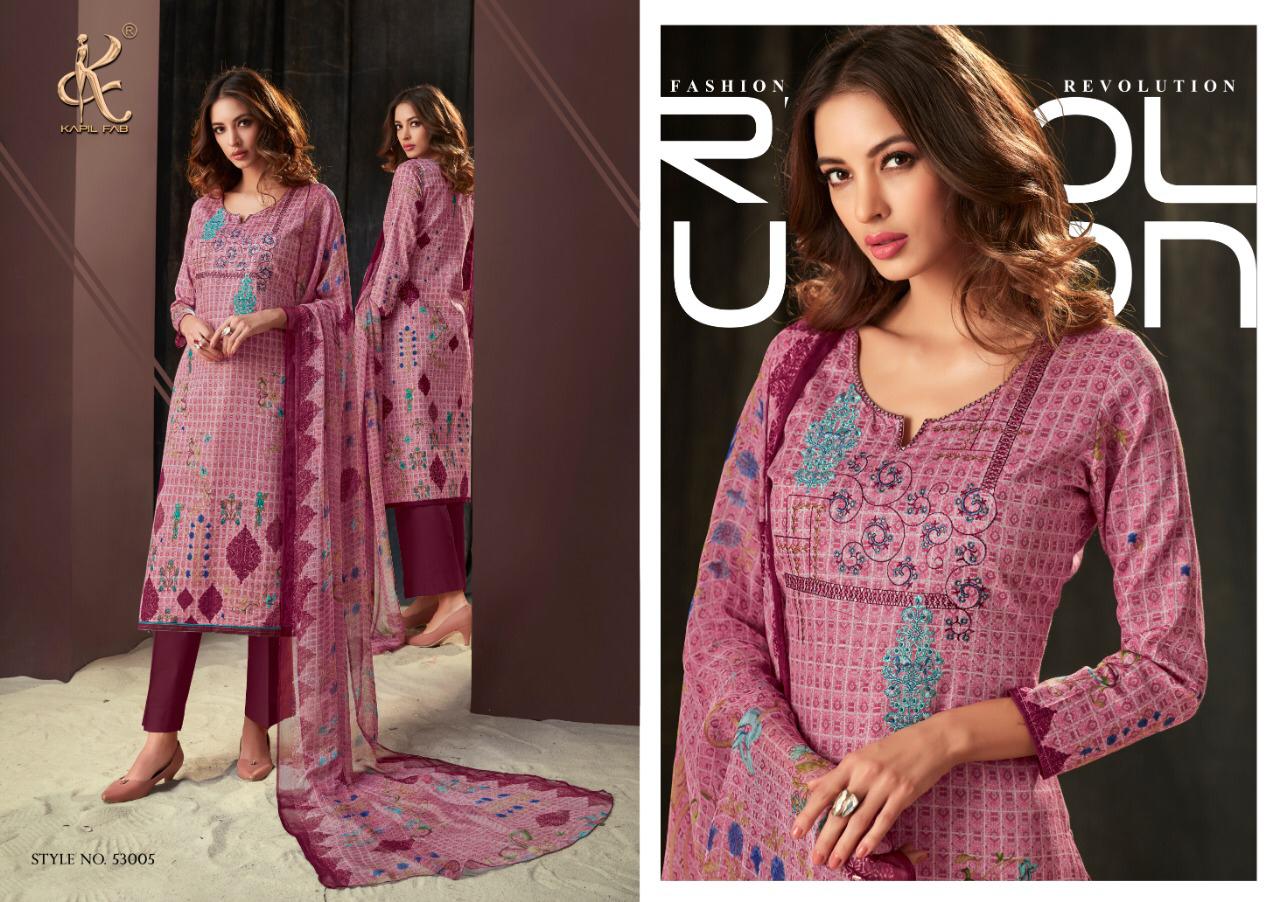 Aahana By Kapil Fab 53001 To 53010 Series Beautiful Suits Stylish Fancy Colorful Casual Wear & Ethnic Wear Collection Cotton Satin Print Embroidery Dresses At Wholesale Price