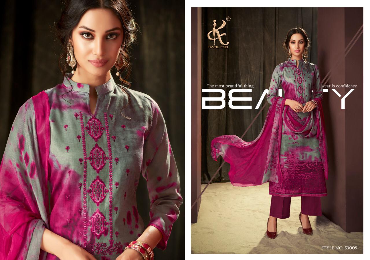 Aahana By Kapil Fab 53001 To 53010 Series Beautiful Suits Stylish Fancy Colorful Casual Wear & Ethnic Wear Collection Cotton Satin Print Embroidery Dresses At Wholesale Price