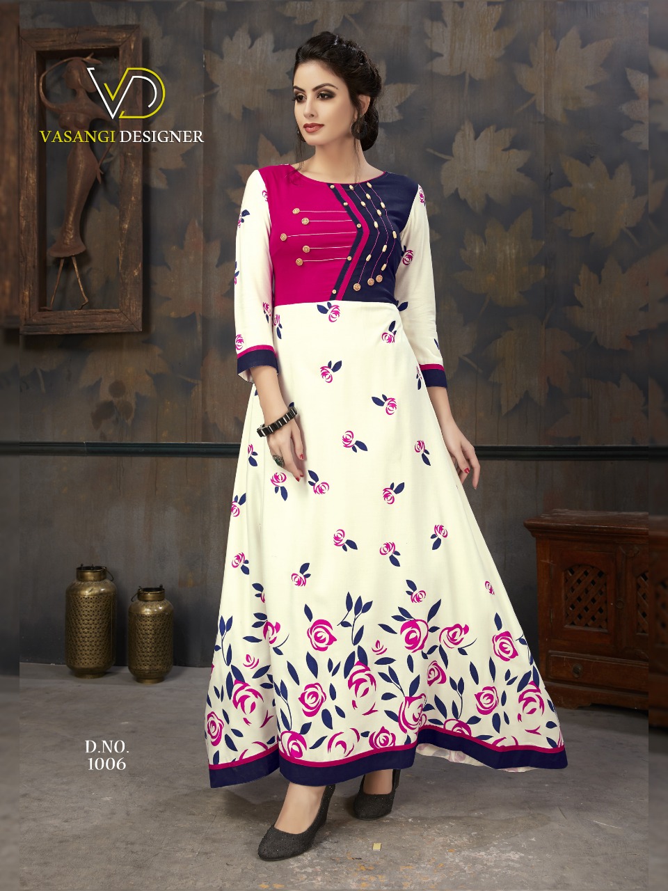 Aaina By Vasangi Designer 1001 To 1008 Series Designer Beautiful Stylish Fancy Colorful Casual Wear & Ethnic Wear & Ready To Wear Rayon Printed Kurtis At Wholesale Price