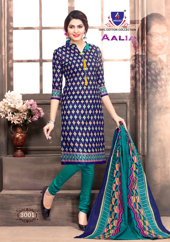 Aalia Vol-3 By Fashid Wholesale 3001 To 3010 Series Indian Traditional Wear Collection Beautiful Stylish Fancy Colorful Party Wear & Occasional Wear Cotton Printed Dress At Wholesale Price