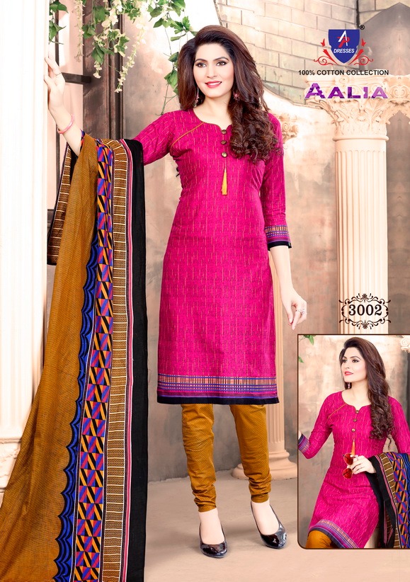 Aalia Vol-3 By Fashid Wholesale 3001 To 3010 Series Indian Traditional Wear Collection Beautiful Stylish Fancy Colorful Party Wear & Occasional Wear Cotton Printed Dress At Wholesale Price