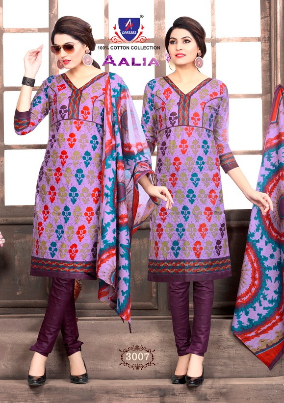 Aalia Vol-3 By Fashid Wholesale 3001 To 3010 Series Indian Traditional Wear Collection Beautiful Stylish Fancy Colorful Party Wear & Occasional Wear Cotton Printed Dress At Wholesale Price