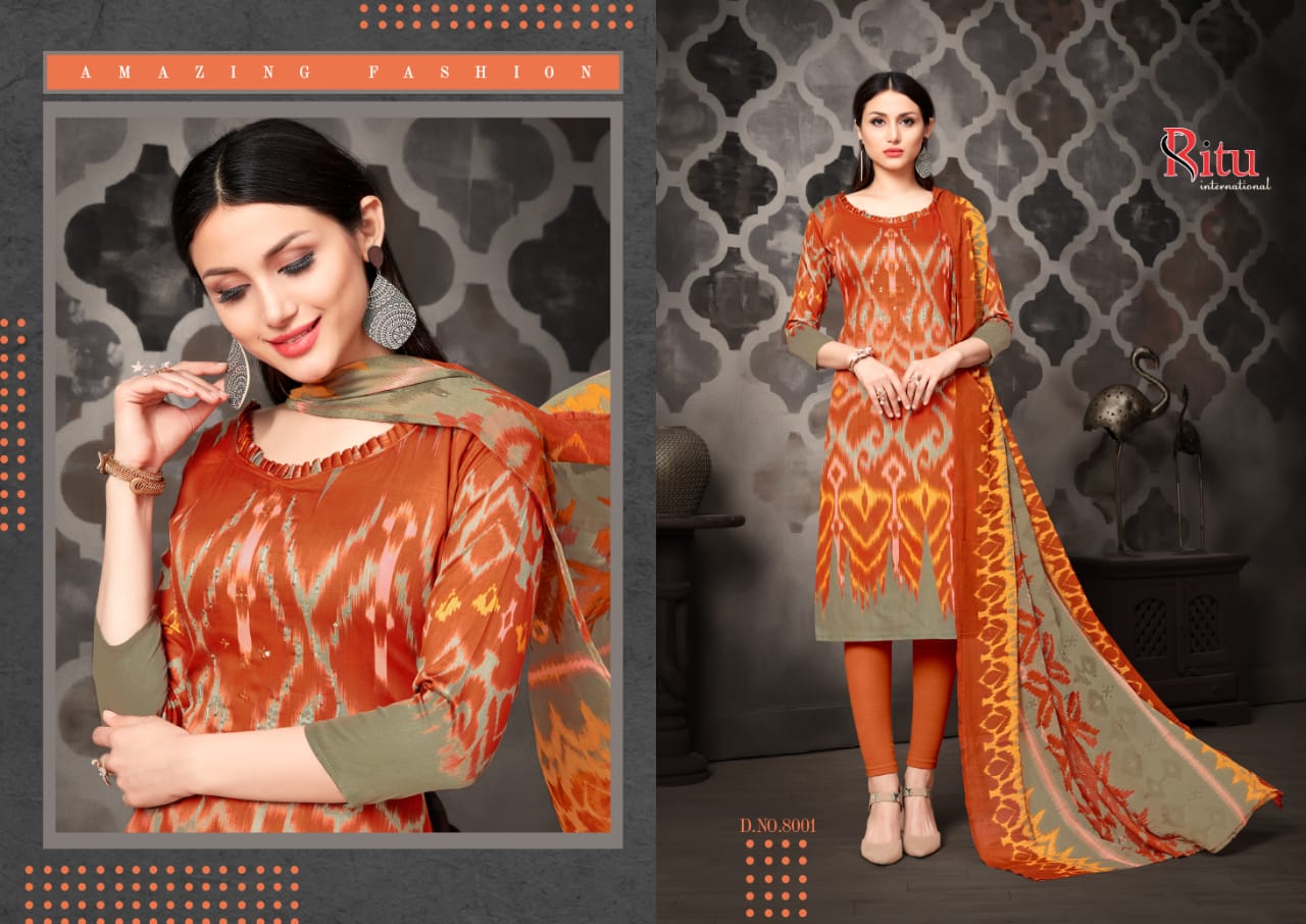 Aaliya Vol-4  By Ritu International 8001 To 8010 Series Indian Traditional Wear Collection Beautiful Stylish Fancy Colorful Party Wear & Occasional Wear Pure Jam Silk With Printed Dress At Wholesale Price