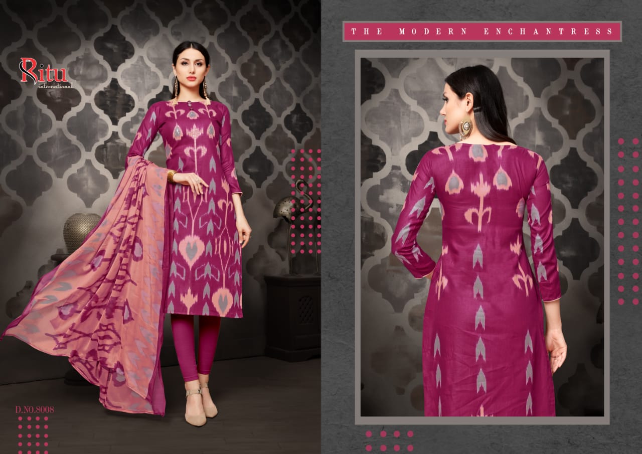 Aaliya Vol-4  By Ritu International 8001 To 8010 Series Indian Traditional Wear Collection Beautiful Stylish Fancy Colorful Party Wear & Occasional Wear Pure Jam Silk With Printed Dress At Wholesale Price