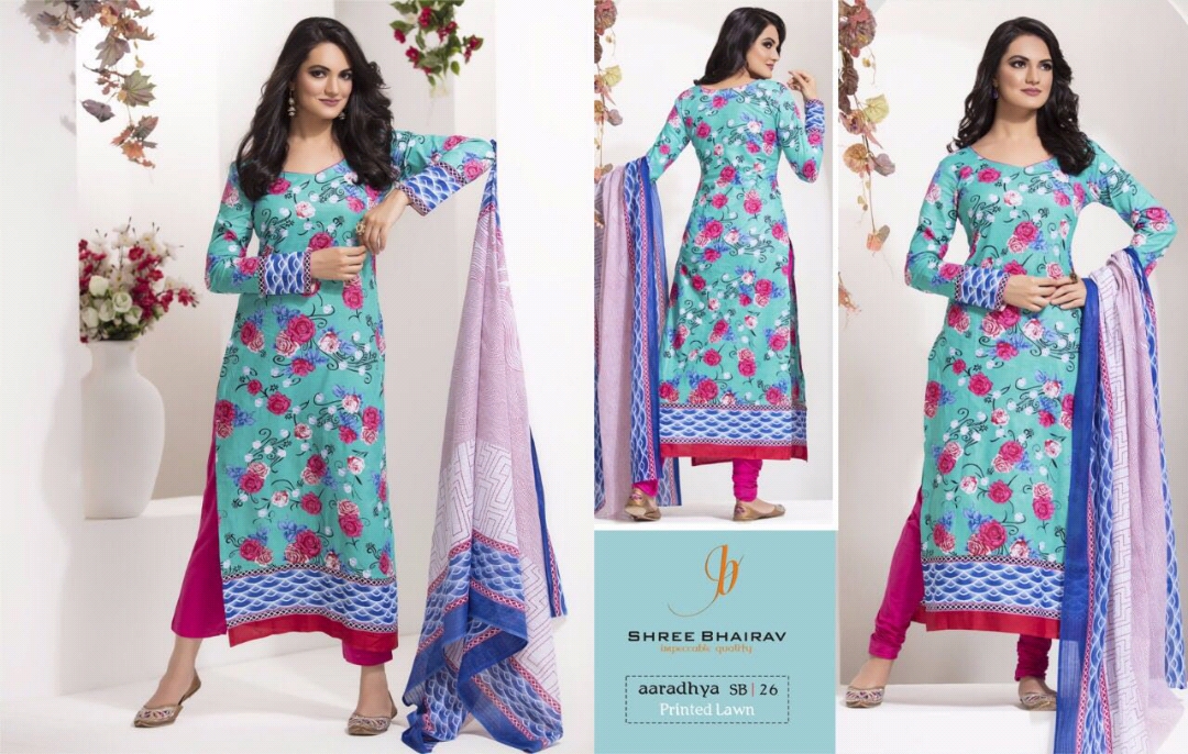 Aaradhya Vol-2 By Shree Bhairav 21 To 32 Series Beautiful Stylish Colorful Fancy Casual Wear & Ethnic Wear Collection Lawn Cotton Printed Dresses At Wholesale Price