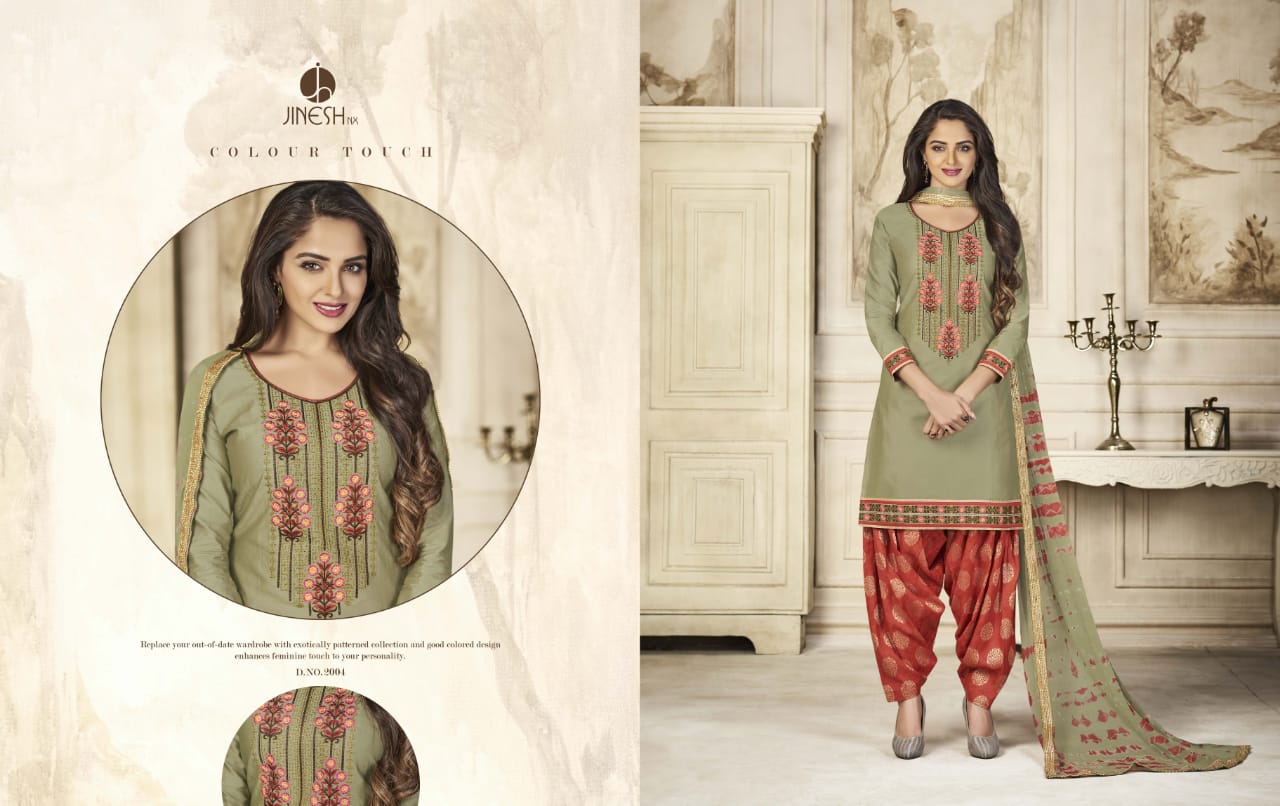 Aarya By Jinesh Nx 2001 To 2010 Series Beautiful Patiyala Suits Designer Colorful Stylish Fancy Colorful Party Wear & Ethnic Wear Glace Cotton Dresses At Wholesale Price