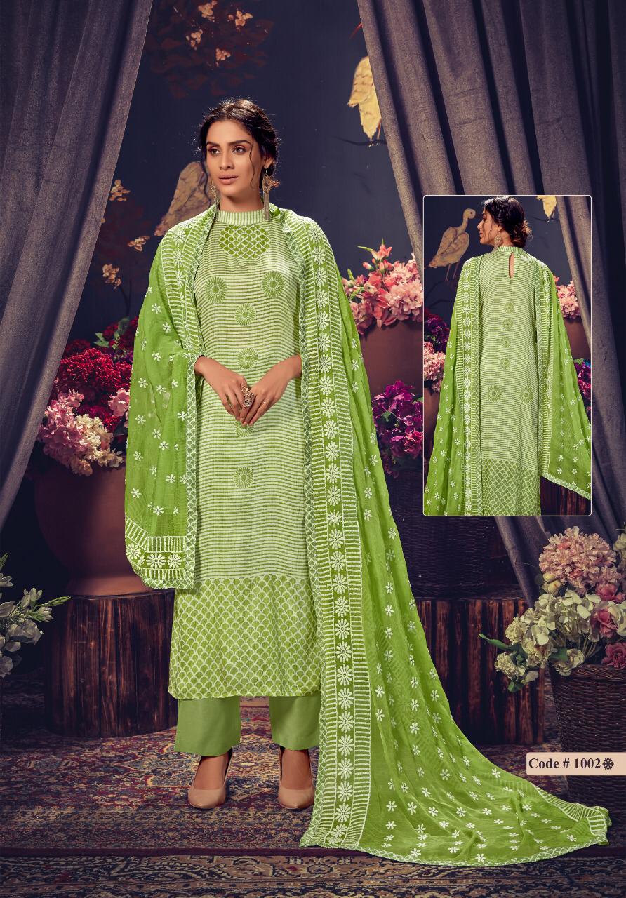 Aasin By Sanjh 1001 To 1007 Series Beautiful Suits Stylish Colorful Fancy Casual Wear & Ethnic Wear Viscose Bemberg Fine Cotton Silk Printed Dresses At Wholesale Price