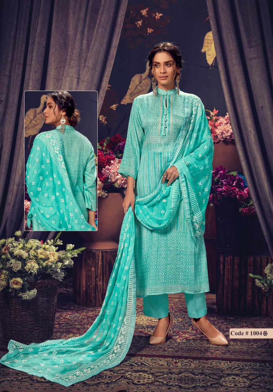 Aasin By Sanjh 1001 To 1007 Series Beautiful Suits Stylish Colorful Fancy Casual Wear & Ethnic Wear Viscose Bemberg Fine Cotton Silk Printed Dresses At Wholesale Price