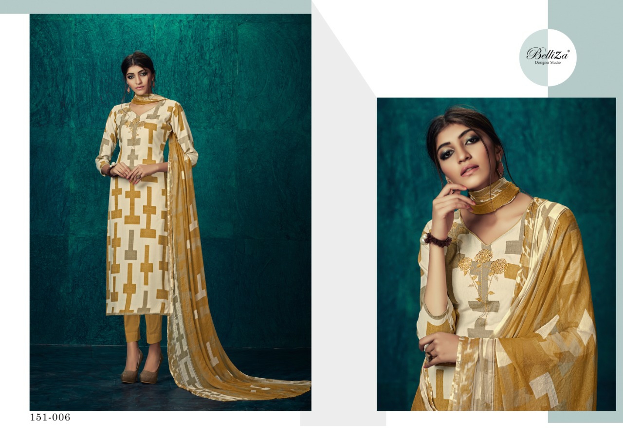 Aasma By Belliza 151-001 To 151-010 Series Designer Suits Beautiful Fancy Stylish Colorful Party Wear & Occasional Wear Pure Pashmina With Embroidery Dresses At Wholesale Price