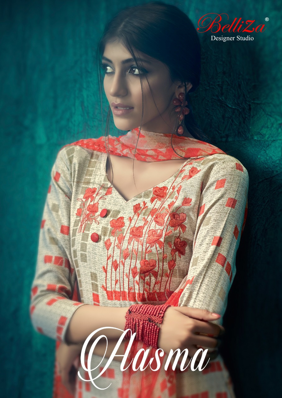 Aasma By Belliza 151-001 To 151-010 Series Designer Suits Beautiful Fancy Stylish Colorful Party Wear & Occasional Wear Pure Pashmina With Embroidery Dresses At Wholesale Price