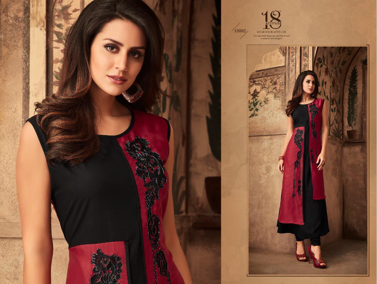 Aastha Vol-13 By 18 Attitude 13001 To 13007 Series Beautiful Colorful Stylish Fancy Casual Wear & Ethnic Wear & Ready To Wear Rayon With Bangalori Silk Printed Kurtis At Wholesale Price