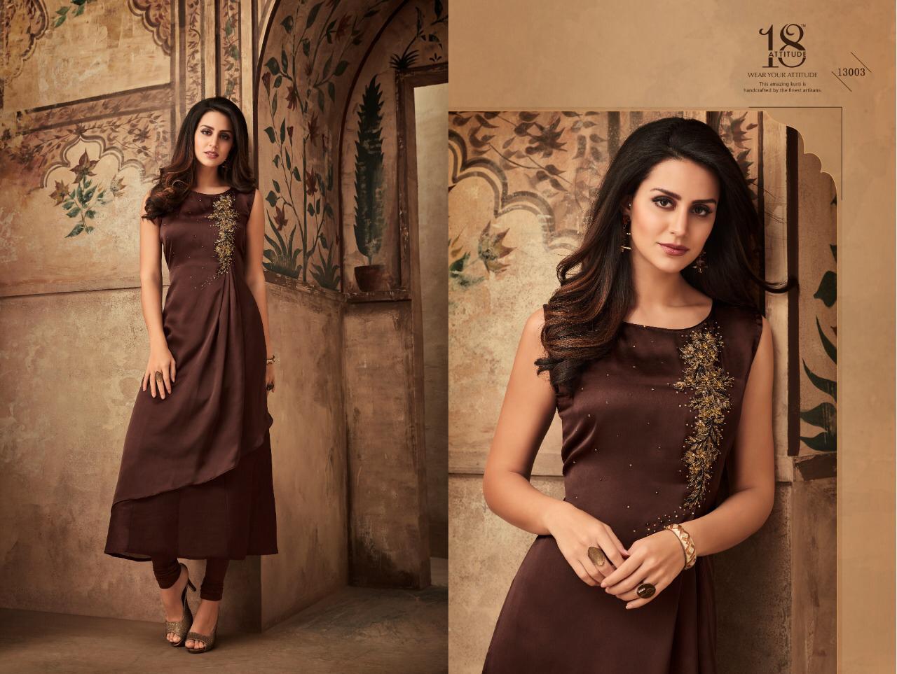 Aastha Vol-13 By 18 Attitude 13001 To 13007 Series Beautiful Colorful Stylish Fancy Casual Wear & Ethnic Wear & Ready To Wear Rayon With Bangalori Silk Printed Kurtis At Wholesale Price