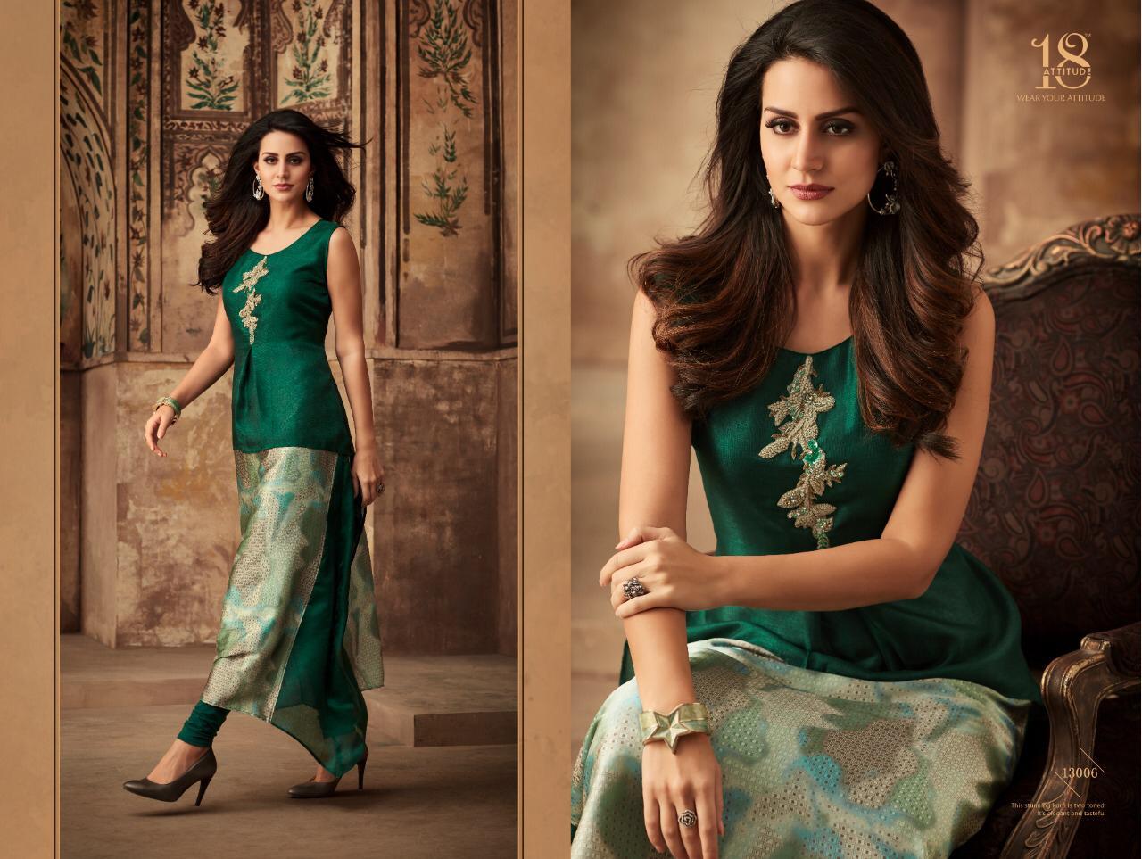 Aastha Vol-13 By 18 Attitude 13001 To 13007 Series Beautiful Colorful Stylish Fancy Casual Wear & Ethnic Wear & Ready To Wear Rayon With Bangalori Silk Printed Kurtis At Wholesale Price
