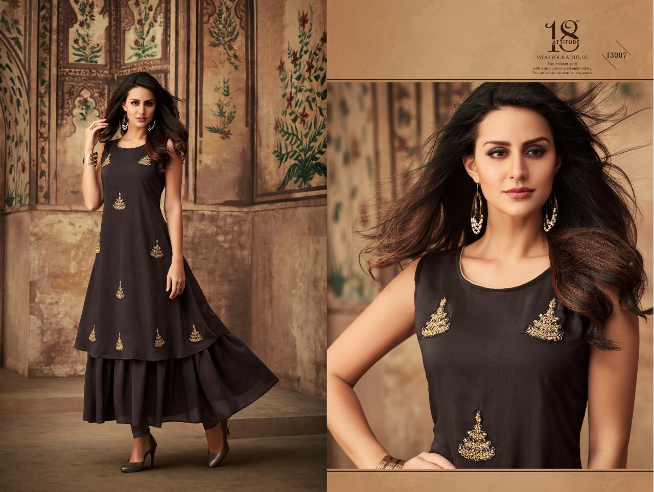 Aastha Vol-13 By 18 Attitude 13001 To 13007 Series Beautiful Colorful Stylish Fancy Casual Wear & Ethnic Wear & Ready To Wear Rayon With Bangalori Silk Printed Kurtis At Wholesale Price