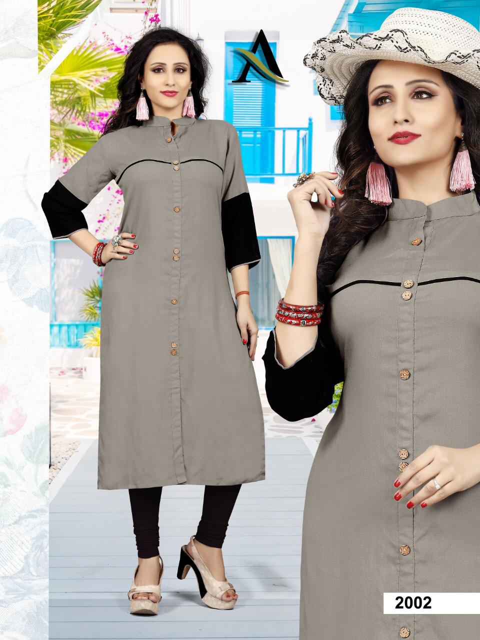 Aayna Vol-2 By Aayna 2001 To 2005 Series Beautiful Colorful Stylish Fancy Casual Wear & Ethnic Wear & Ready To Wear Rayon Kurtis At Wholesale Price