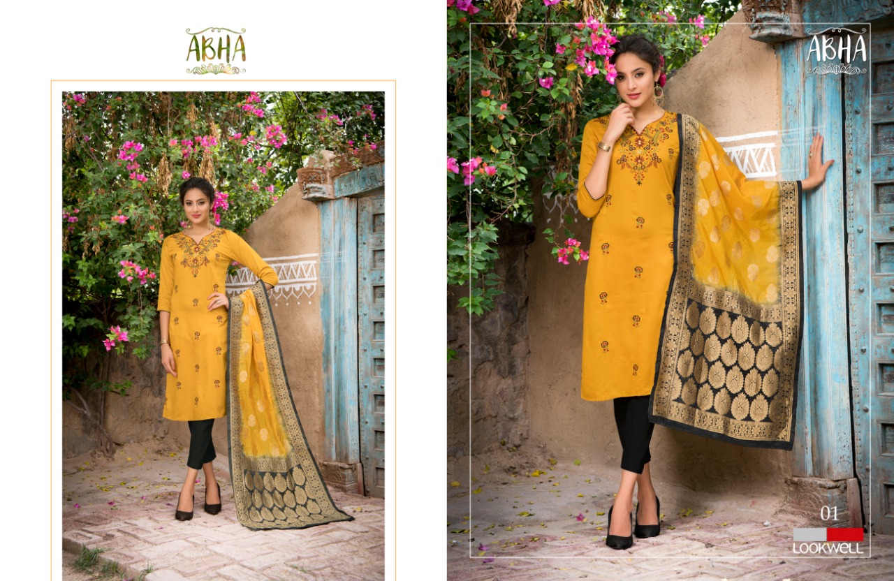 Abha By Lookwell 01 To 06 Series Suits Beautiful Stylish Fancy Colorful Designer Party Wear & Ethnic Wear Pure Cotton Satin Dresses At Wholesale Price