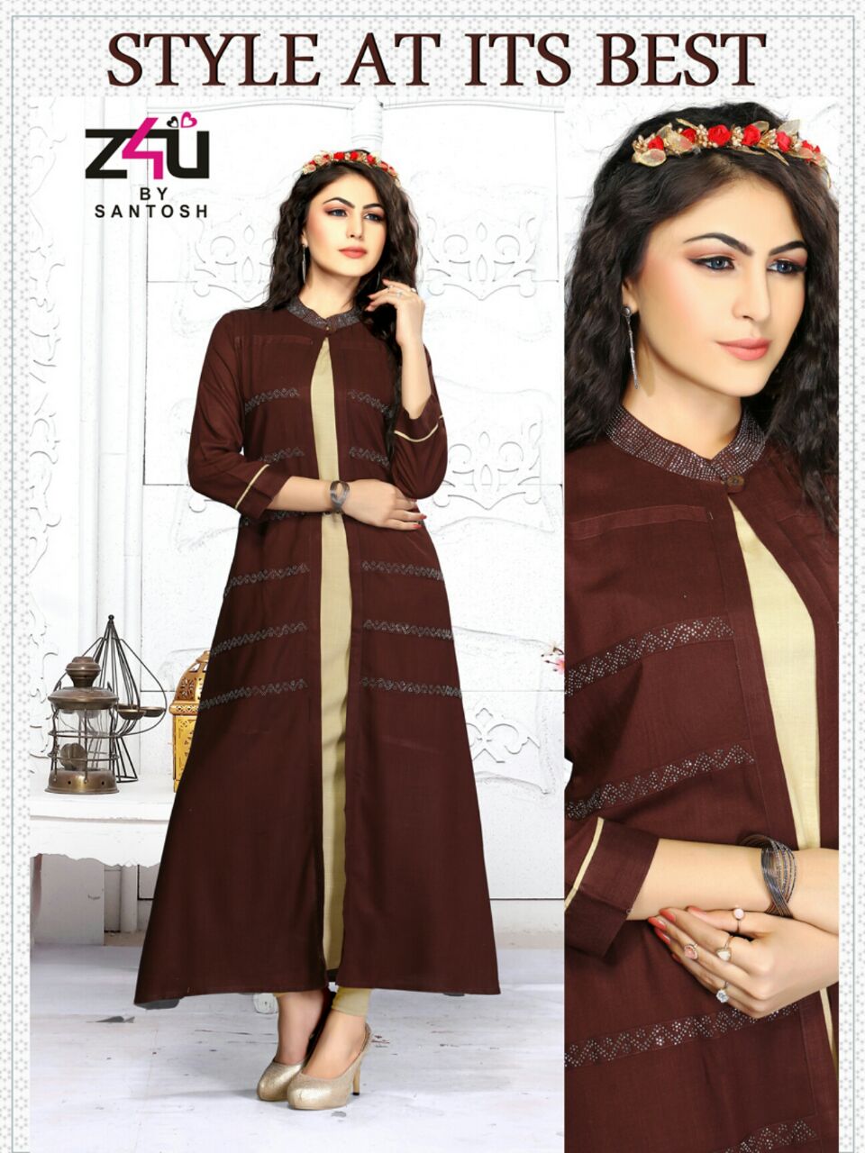 Abhusan By Z4u 1001 To 1010 Series Beautiful Stylish Fancy Designer Colorful Party Wear & Ethnic Wear Collection Rayon Slub Kurtis At Wholesale Price