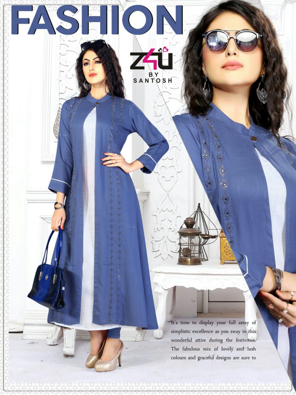 Abhusan By Z4u 1001 To 1010 Series Beautiful Stylish Fancy Designer Colorful Party Wear & Ethnic Wear Collection Rayon Slub Kurtis At Wholesale Price