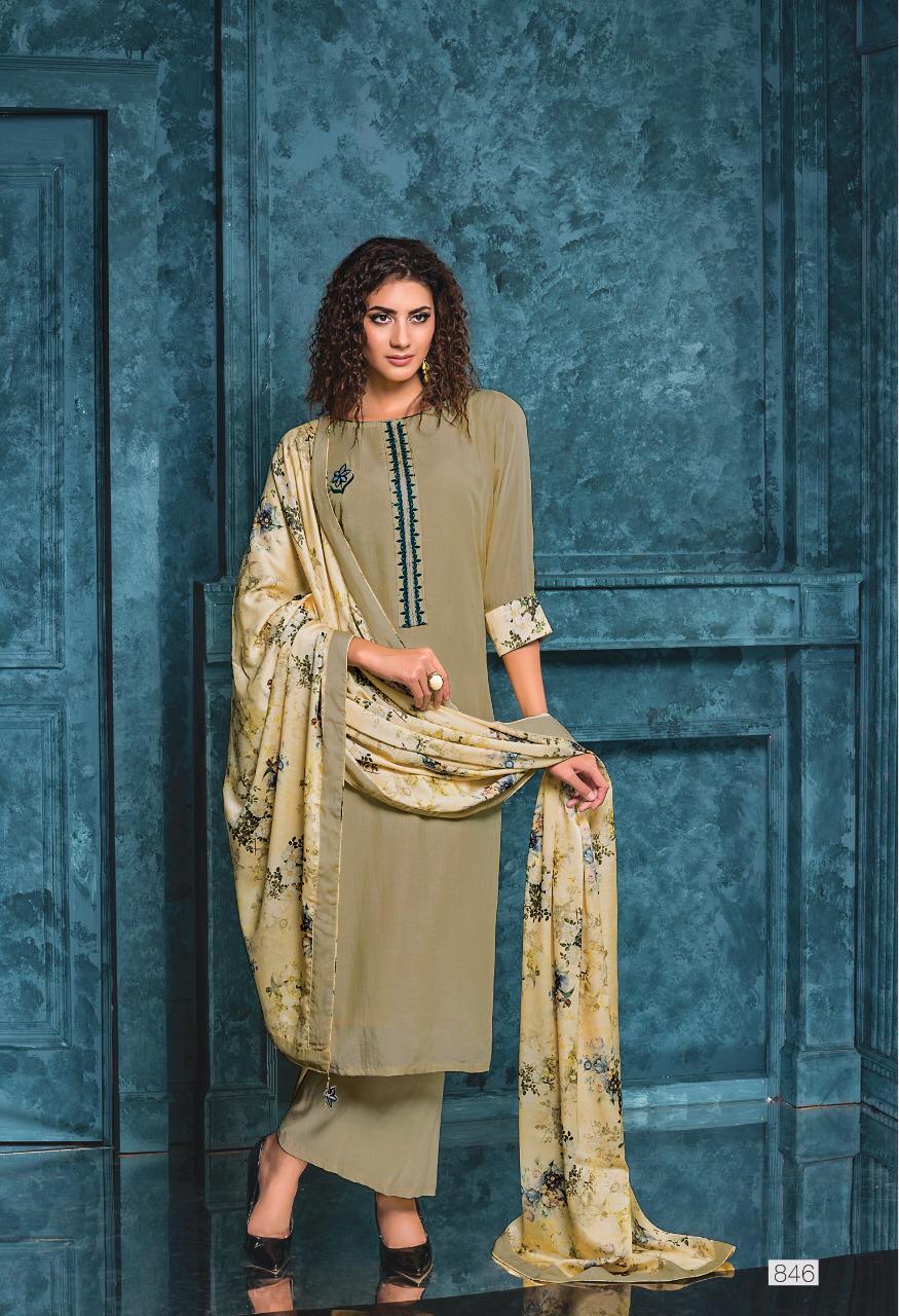 Anubhuti By Sri 840 To 846 Series Beautiful Stylish Colorful Fancy Party Wear & Ethnic Wear Pure Viscose Muslin Dresses At Wholesale Price