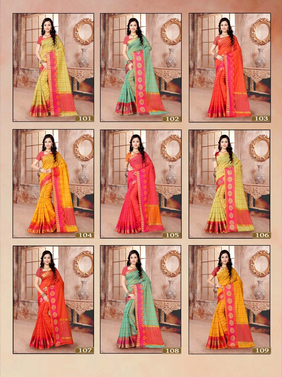 Acrylic Silk Vol-1 By Aanchal Saree 101 To 109 Series Indian Designer Traditional Wear Collection Beautiful Stylish Fancy Colorful Party Wear & Occasional Wear Acrylic Cotton Printed Sarees At Wholesale Price
