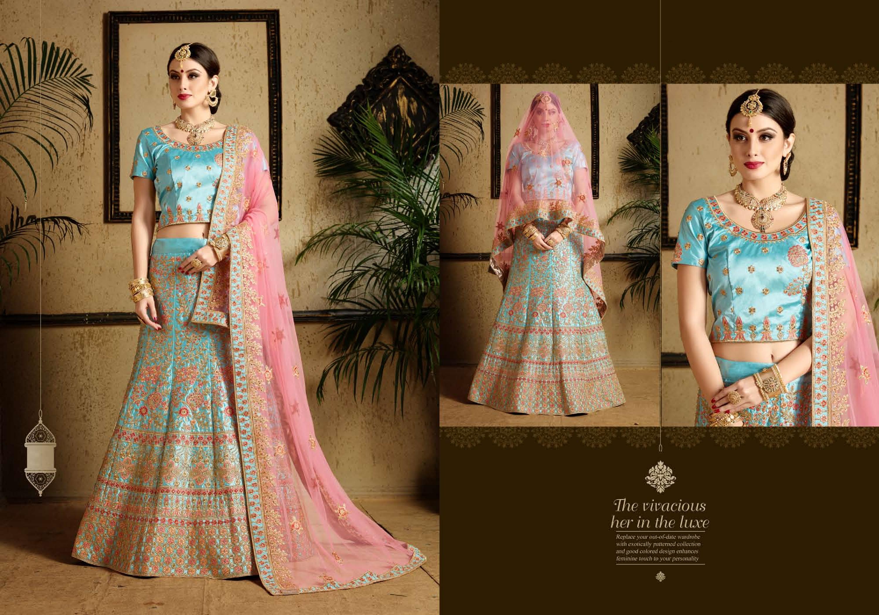 Ad Zara By Zikkra 1301 To 1304 Series Designer Wedding Collection Beautiful Stylish Fancy Colorful Party Wear & Occasional Wear Soft Net Embroidered Lehengas At Wholesale Price