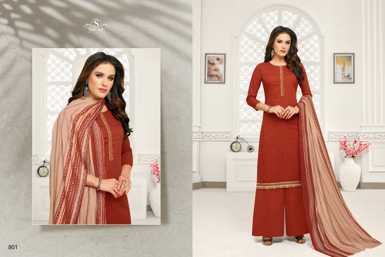 Adaah By Samaiara Fashion 801 To 808 Series Beautiful Stylish Fancy Colorful Casual & Party Wear & Ethnic Wear Collection Cambric Cotton Print With Embroidery Ed Dresses At Wholesale Price