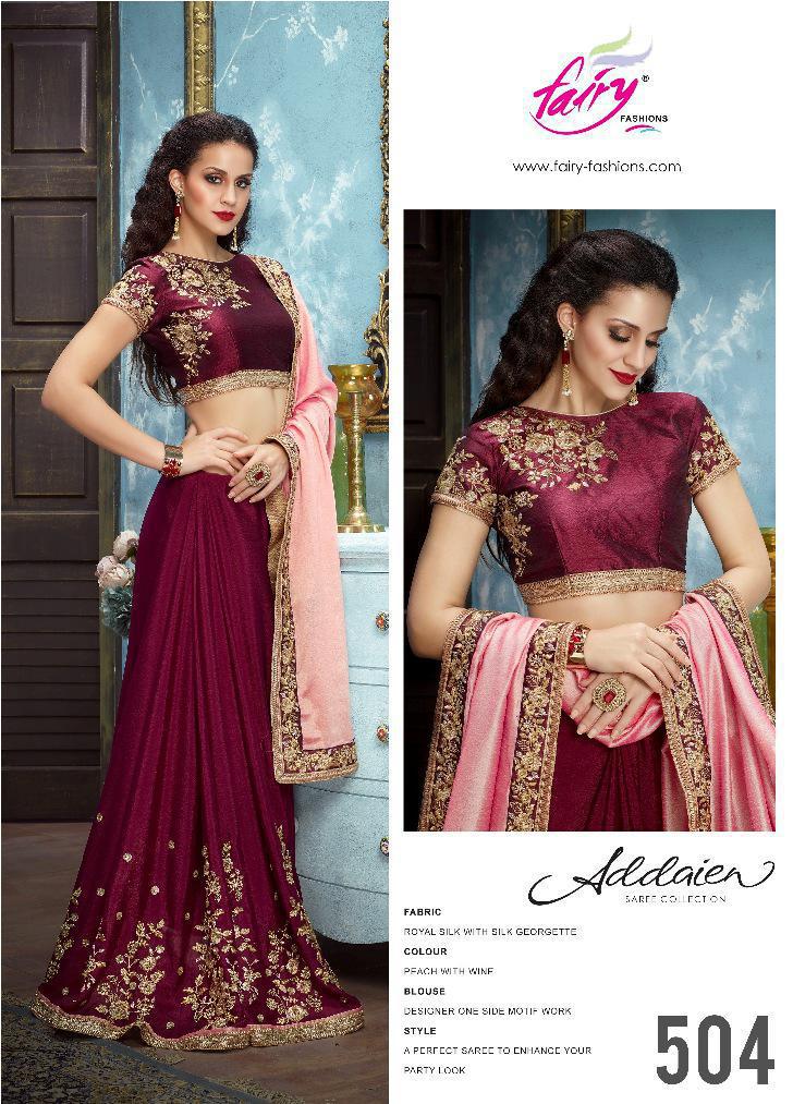Addaien 501 Series By Fairy Fashion 501 To 520 Series Indian Traditional Wear Collection Beautiful Stylish Fancy Colorful Party Wear & Occasional Wear Fancy Silk Sarees At Wholesale Price