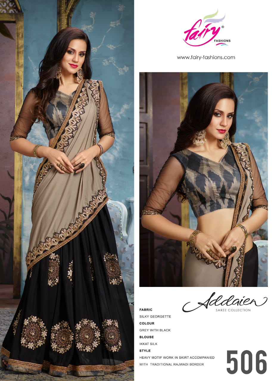 Addaien 501 Series By Fairy Fashion 501 To 520 Series Indian Traditional Wear Collection Beautiful Stylish Fancy Colorful Party Wear & Occasional Wear Fancy Silk Sarees At Wholesale Price