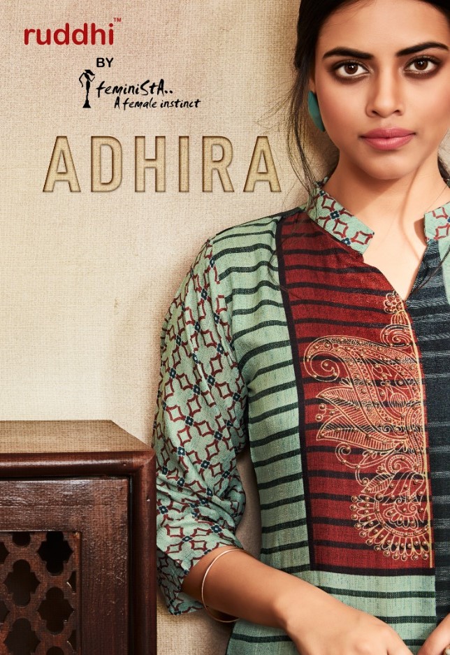 Adhira By Feminista 9091 To 10000 Series Beautiful Colorful Stylish Fancy Casual Wear & Ethnic Wear & Ready To Wear Soft Silk Digital Printed Kurtis At Wholesale Price