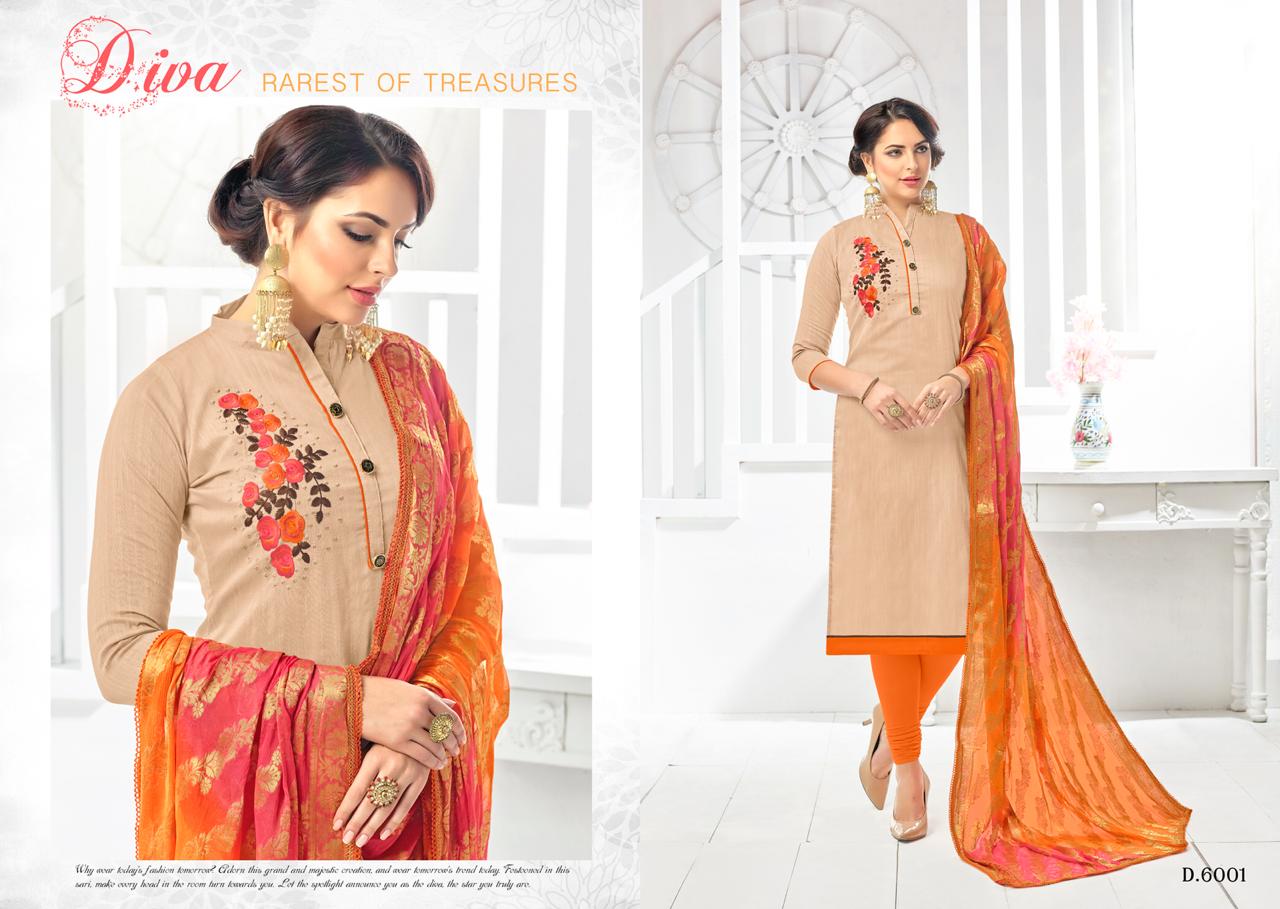 Advance By Assian Art 6001 To 6012 Series Beautiful Suits Stylish Fancy Colorful Casual Wear & Ethnic Wear Collection Slub Silk Banaras Embroidered Dresses At Wholesale Price