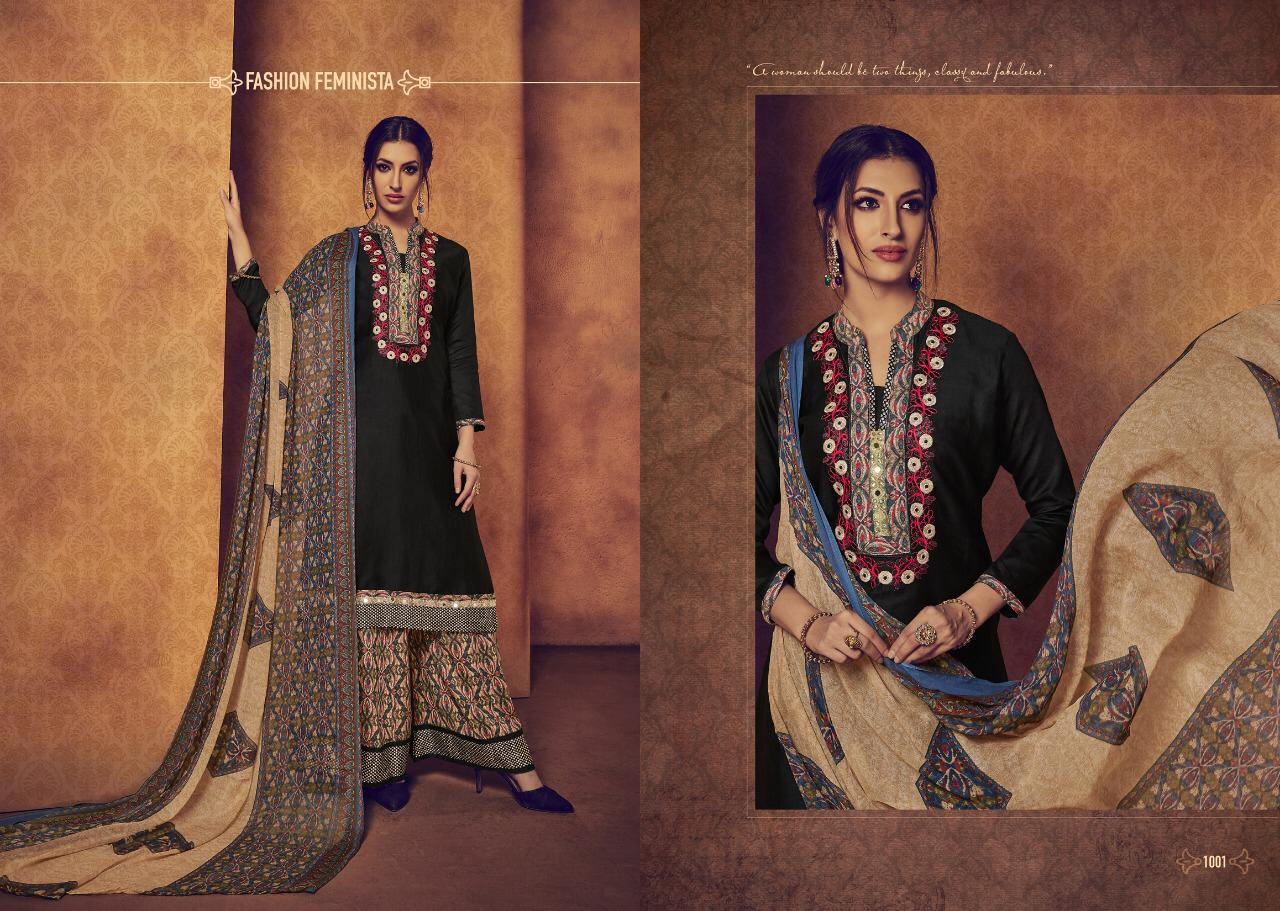 Afzaa Plazzo Vol-2 By Ravi Creation 1001 To 1008 Series Beautiful Pakistani Suits Stylish Fancy Colorful Party Wear & Ethnic Wear Satin Cotton Printed Dresses At Wholesale Price