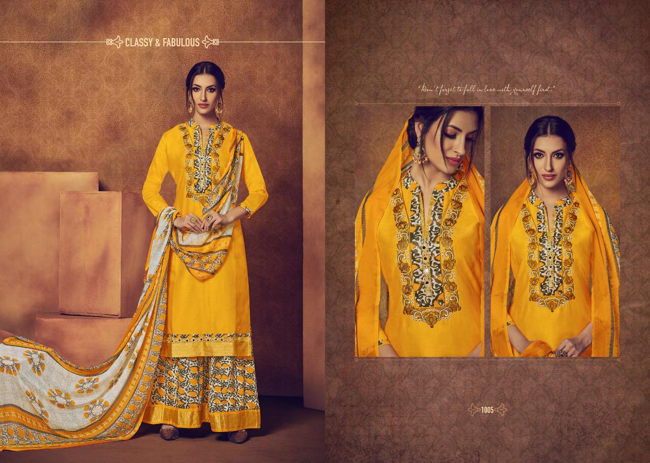 Afzaa Plazzo Vol-2 By Ravi Creation 1001 To 1008 Series Beautiful Pakistani Suits Stylish Fancy Colorful Party Wear & Ethnic Wear Satin Cotton Printed Dresses At Wholesale Price