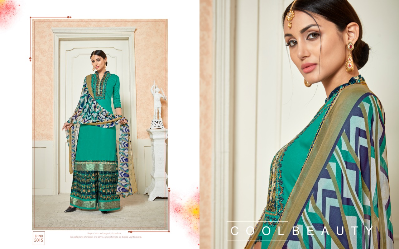 Afzza Vol-2 By Ravi Creation 5013 To 5020 Series Beautiful Suits Colorful Stylish Fancy Casual Wear & Ethnic Wear Pure Satin Cotton With Embroidery Dresses At Wholesale Price